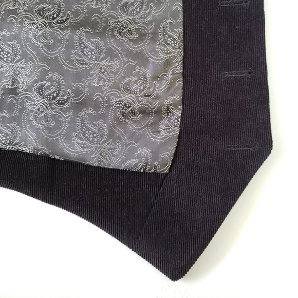 Axcess Men's Black Corduroy Vest Size S - Picture 4 of 10